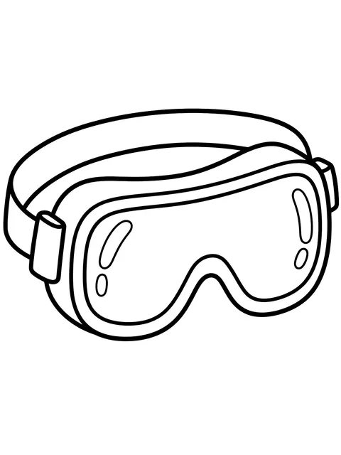 Easy Safety goggles coloring page