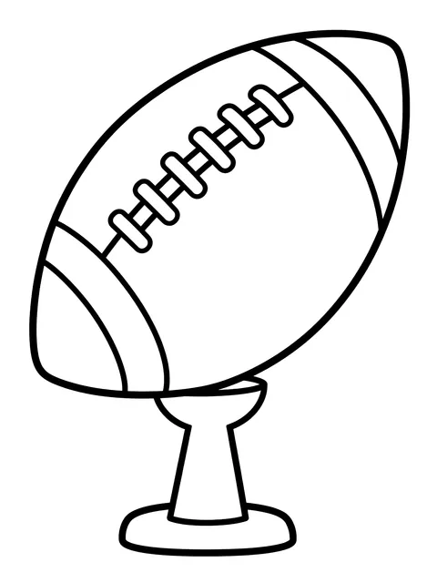 Easy Football on a tee coloring page
