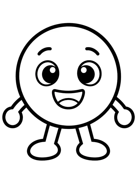 Easy Circle coloring page