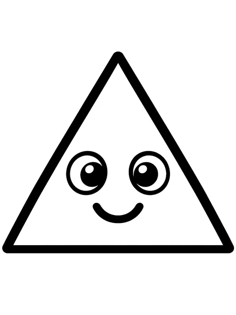 Easy Triangle coloring page