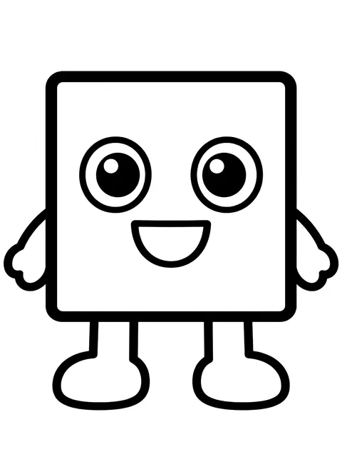 Easy Square coloring page