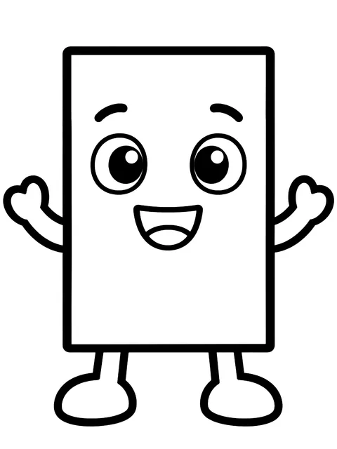 Easy Rectangle coloring page