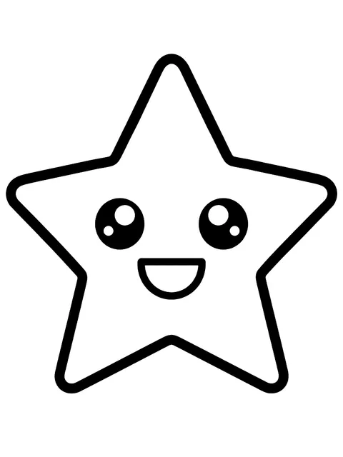 Easy Star coloring page