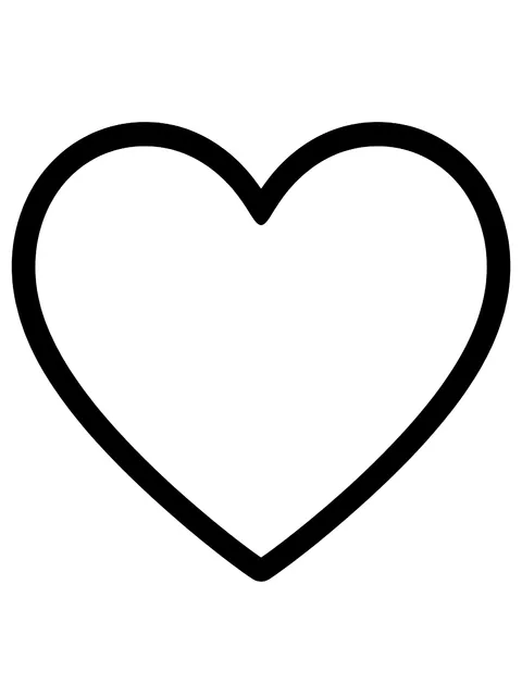 Easy Heart coloring page