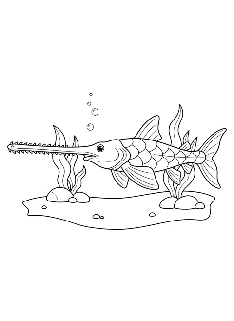 Sawfish coloring page