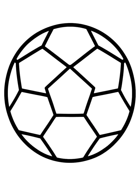 Easy Soccer ball coloring page