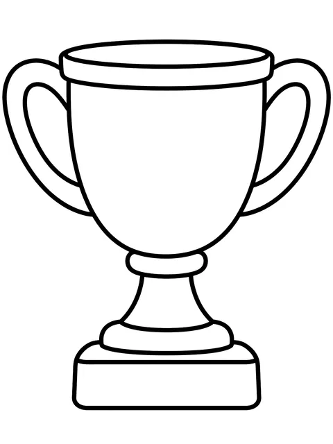 Easy Trophy to color coloring page