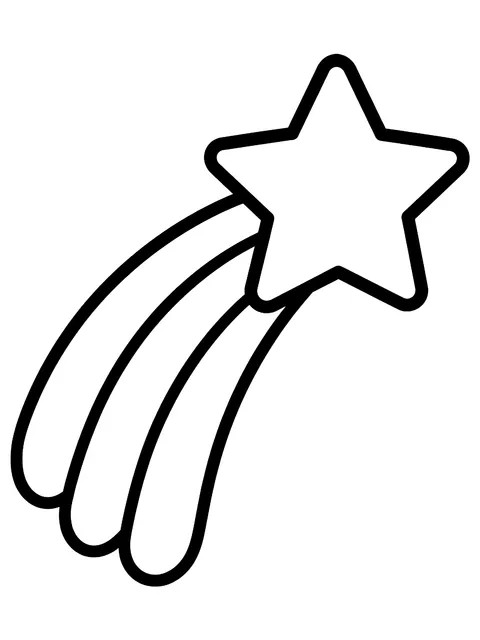 Easy Shooting star coloring page
