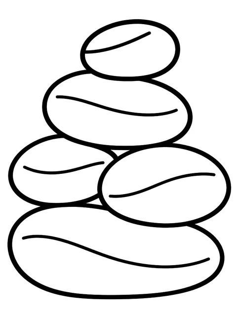 Easy Smooth pebble pattern coloring page