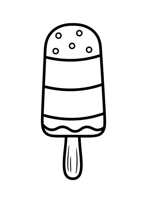 Easy Popsicles coloring page