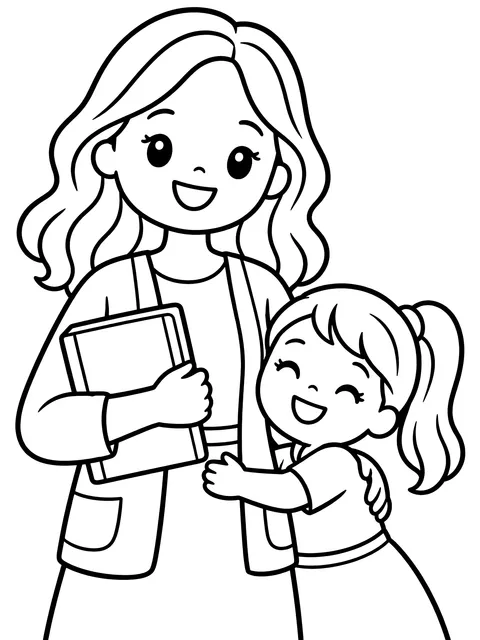 Easy All about my teacher fill-in page coloring page