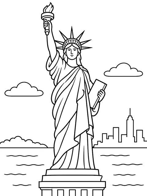 Statue of Liberty coloring page