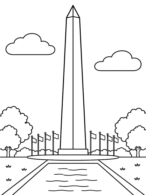 Washington Monument coloring page