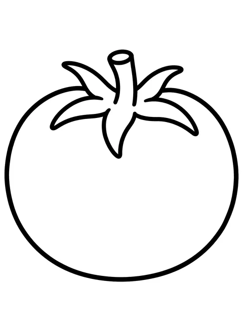 Easy Tomato coloring page