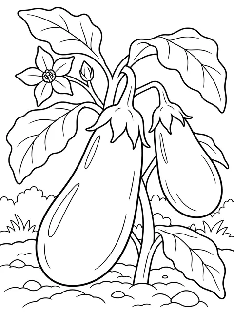 Eggplant coloring page