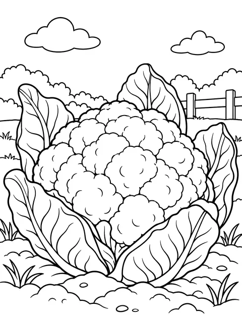 Cauliflower coloring page
