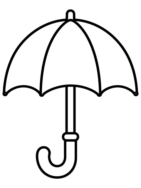 Easy Open umbrella coloring page
