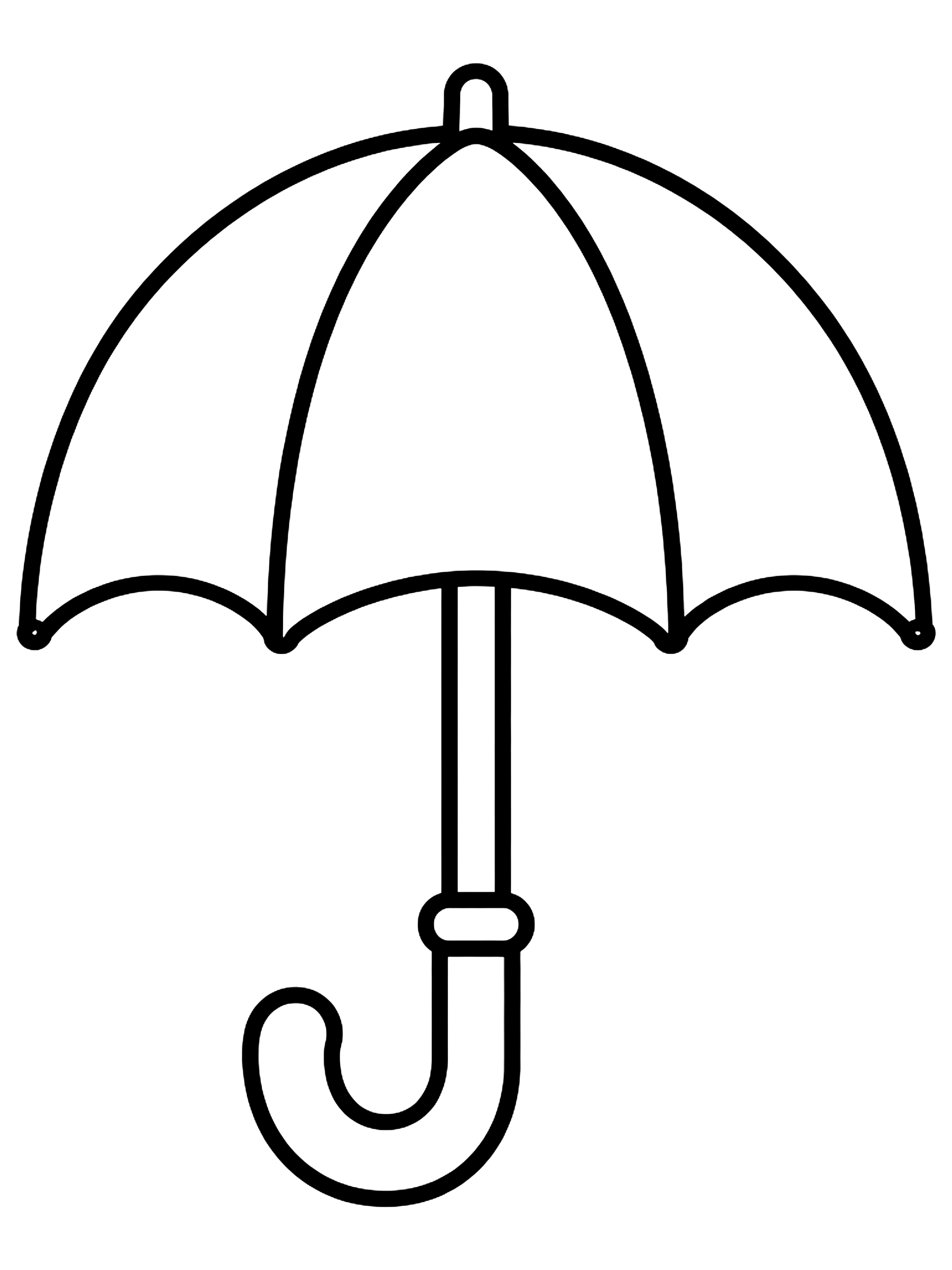 Easy Open umbrella coloring page