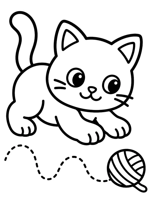 Easy Sight word play with a tracing line coloring page