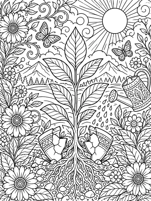 Detailed Mistakes help me grow poster coloring page